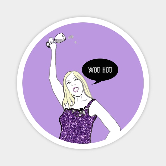 Woo Hoo Magnet by Katsillustration